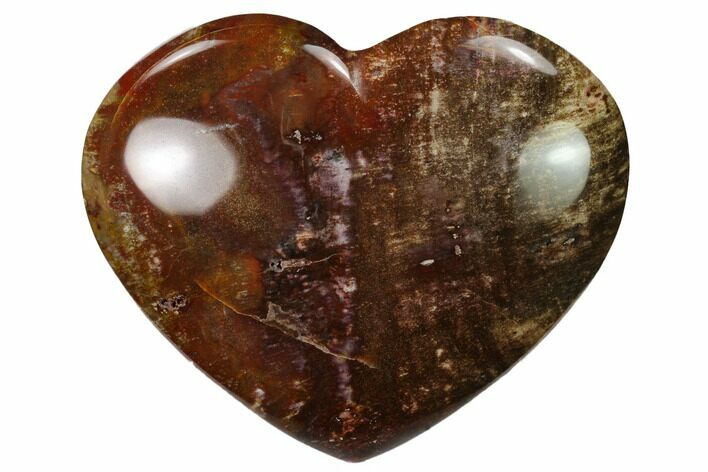 Polished Triassic Petrified Wood Heart - Madagascar #139985